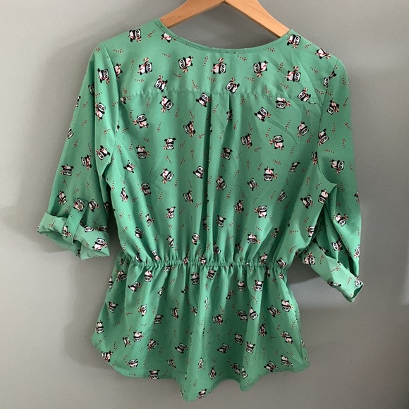 Candy Cane Panda Blouse - Picture 2 of 4